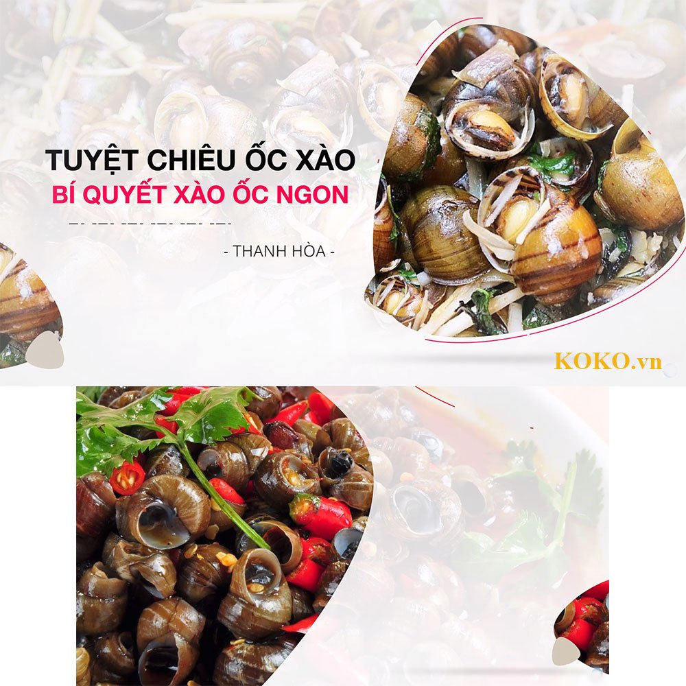 Tuyệt chiêu ốc xào - Bí quyết xào ốc ngon Cao Quán