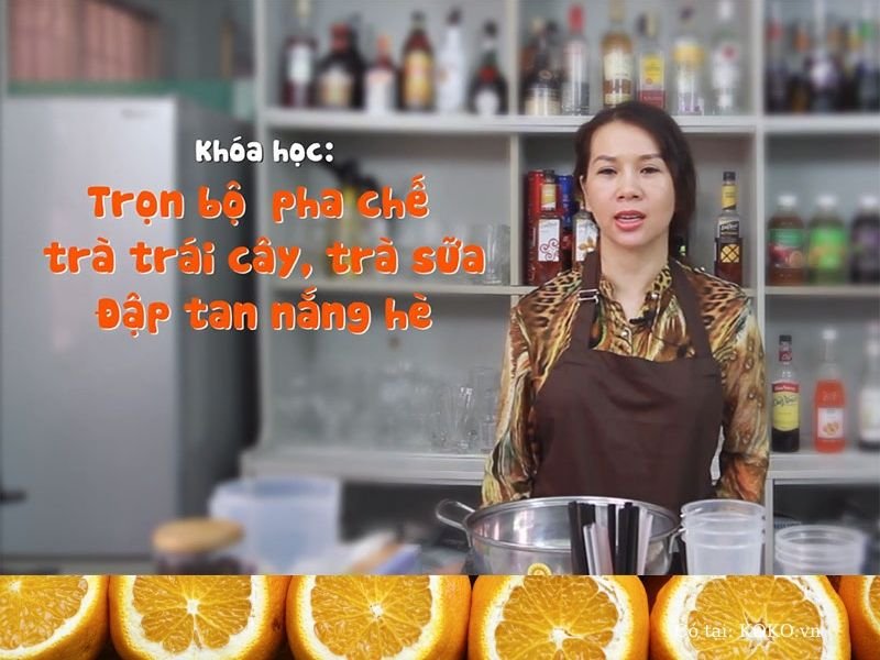 Trọn bộ pha chế trà trái cây, trà sữa - Đập tan nắng hè